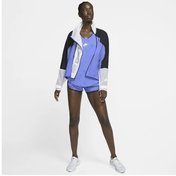 NIKE AIR size XS Moto Full-Zip Up Water Repel Running Jacket Sweater CJ1874-010 - Picture 2 of 16